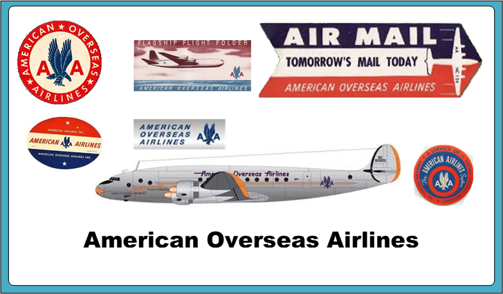 American Overseas Airlines Poster and Ad Collection