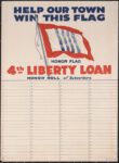 1918 Help Our Town Win This Flag. 4th Liberty Loan
