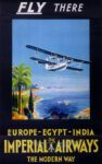 1928 Fly There. Europe - Egypt - India. Imperial Airways. The Modern Way