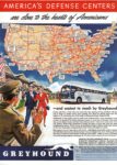1941 America's Defense Centers are close to the hearts of Americans - and easiest to reach by Greyhound