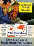 1941 Give Your Car A Fresh Start for Winter. Mobiloil Arctic. Mobilubrication. Winter Mobilgas