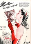 1944 Marlboro. America's Luxury Cigarette. He'd Love that kiss!