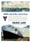 1945 Ships.. vital in War.. vital in Peace. Grace Line