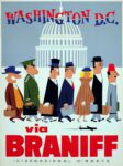 1960 Washington D.C. via Braniff International Airways