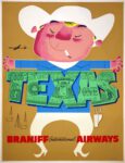 1960's Texas. Braniff International Airways