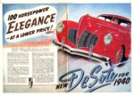 1940 DeSoto. 100 Horsepower Elegance - At A Lower Price!