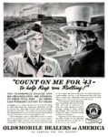1942 Oldsmobile Dealers of America. 'Count On Me For '43 - to help Keep 'em Rolling!'