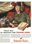1944 'Thank God for American's with Fighting Blood' Belmont Radio