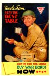 1944 Uncle Sam Sets The Best Table. Chip In For The Chow. Buy War Bonds Now...