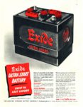 1952 Exide Ultra Start Battery. Built To Last Longer