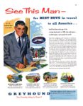 1952 See This Man - for Best Buys in travel to all America... Greyhound