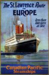 1925 The St.Lawrence Route to Europe. Canadian Pacific Steamships