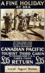 1930 A Fine Holiday At Sea. Canadian Pacific Tourist Third Cabin