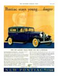 1932 Pontiac Six Four-Door Sedan. Pontiac stays young... longer
