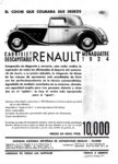 1934 Renault Monaquatre Cabriolet Ad (Spain)