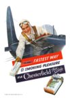 1938 Fastest Way to Smoking Pleasure via Chesterfield. They Satisfy