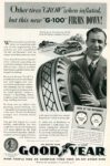 1939 Other tires 'Grow' when infloated, but this new 'G-100' Firms Down! GoodYear