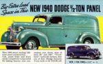 1940 Dodge 1/2-Ton Panel Truck. Big Extra Load Space in This