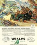 1942 Willys Jeep. Avenging Jeeps Blast Japs From Chinese Village!