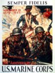 1943 Semper Fidelis. November 10 1775-1943 168th Anniversary. U.S.Marine Corps