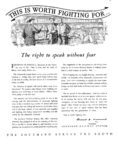 1943 This Is Worth Fighting For. The right to speak without fear. The Southern Serves The South