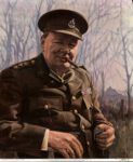 1944 Prime Minister Winston S. Churchill in the uniform of a colonel of the 4th Hussars