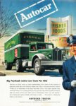 1946 Autocar Tractor-Trailer, Fisher Foods. Big Payloads make Low Costs Per Mile