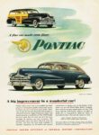 1948 Pontiac Deluxe Streamliner Station Wagon & Sedan-Coupe. A big improvement in a wonderful car!