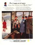 1949 'Fun is never out of season once you learn about year-'round Flagship travel!' American Airlines