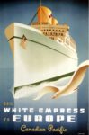 1950 Sail White Empress to Europe. Canadian Pacific