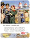1950 'We've made travel by air a family affair' TWA