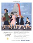 1951 How to lower the cost of bringing Up your family... American Airlines