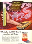 1951 New alkaline Shell X-100 Motor Oil neutralizes Acid Action (2)