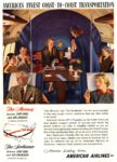 1954 America's Finest Coast-To-Coast Transportation. American Airlines