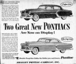 1954 Pontiac. Two Great New Pontiacs Are Now on Display