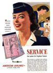 1954 Service that makes the Flagships Famous. American Airlines