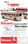 1954 Take an Airide aboard Trailways newest, smoothest Thru-Liners