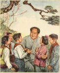 1955 Children listen to the words of Chairman Mao