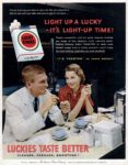 1956 Light Up A Lucky - It's Light-Up Time!. Lucky Strike