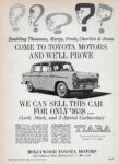 1961 Toyopet Tiara. Come To Toyota Motors And We'll Prove