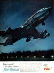 1962 Look quick! That’s the all-new StarStream. TWA