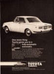 1969 Toyota Corona Hardtop. One more thing Toyota gives you is a fully-automatic automatic