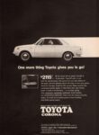 1969 Toyota Corona Hardtop. One more thing Toyota gives you is go!