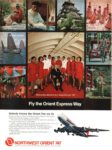 1972 Fly the Orient Express Way. Northwest Orient 747