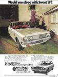 1972 Toyota Corona 1700 Deluxe. Would you elope with Sweet 17