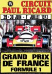 1973 Circuit Paul Ricard. Grand Prix De France Formule 1