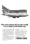 1974 Pan Am's at home all over the world. Let us make you feel that way. Pan Am