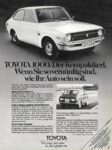 1975 Toyota 1000. Der Kompaktkerl. Wenn Sie so vernünftig sin, wie Ihr Auto sein soll