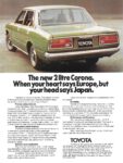 1975 Toyota Corona 2000. When your heart says Europe, but your head says Japan