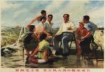 1976 Joyful faces in the middle of a raging storm - Chairman Mao talks to young people